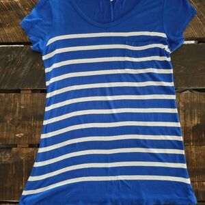 Old NAVY New With tags Womans Size Medium Blue and White Striped Women's Top